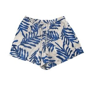 Marc New York Linen Beach Shorts With Rope Drawstring Blue Coral Size Medium